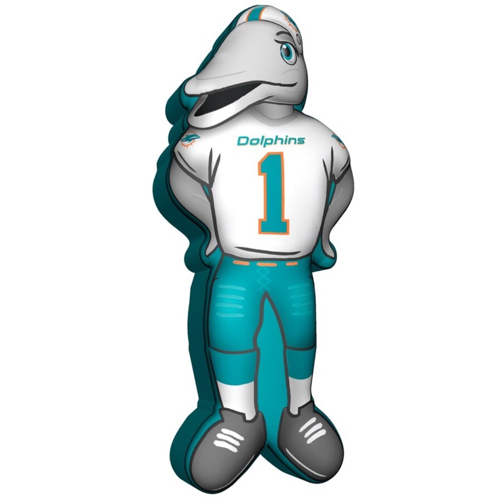 NFL Miami Dolphins Plushlete Mascot Pillow - Teal and White